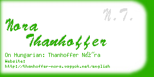 nora thanhoffer business card